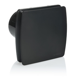 LFS100B-QM - Czarny wentylator łazienkowy z czujnikiem ruchu